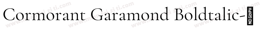 Cormorant Garamond Boldtalic字体转换